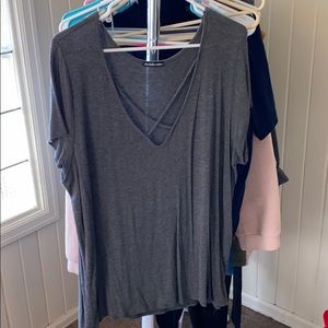 Women’s plus size v-neck shirt